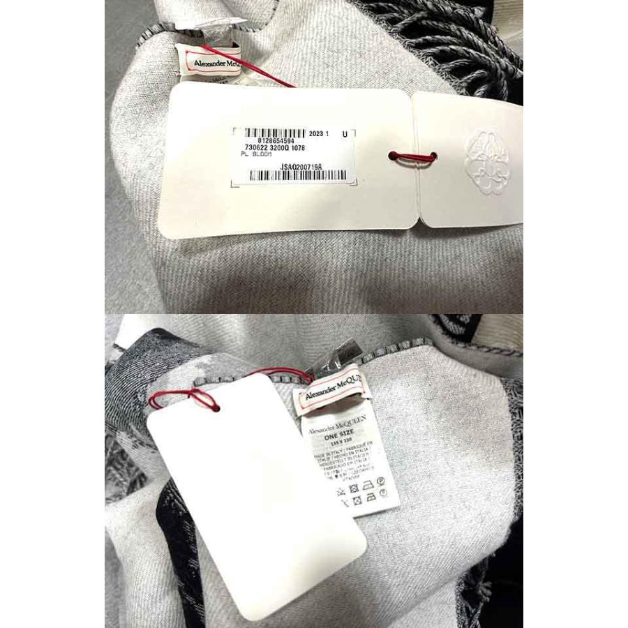 【未使用】【新古品】Alexander McQueen アレキサンダー・マックイーン 小物 大判 ひざ掛け 定価13万 ブランケットの画像