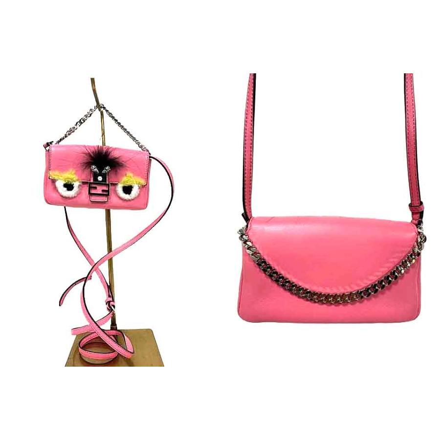 FENDI 【中古】 フェンディ マイクロバゲットモンスターバッグ 3WAY 