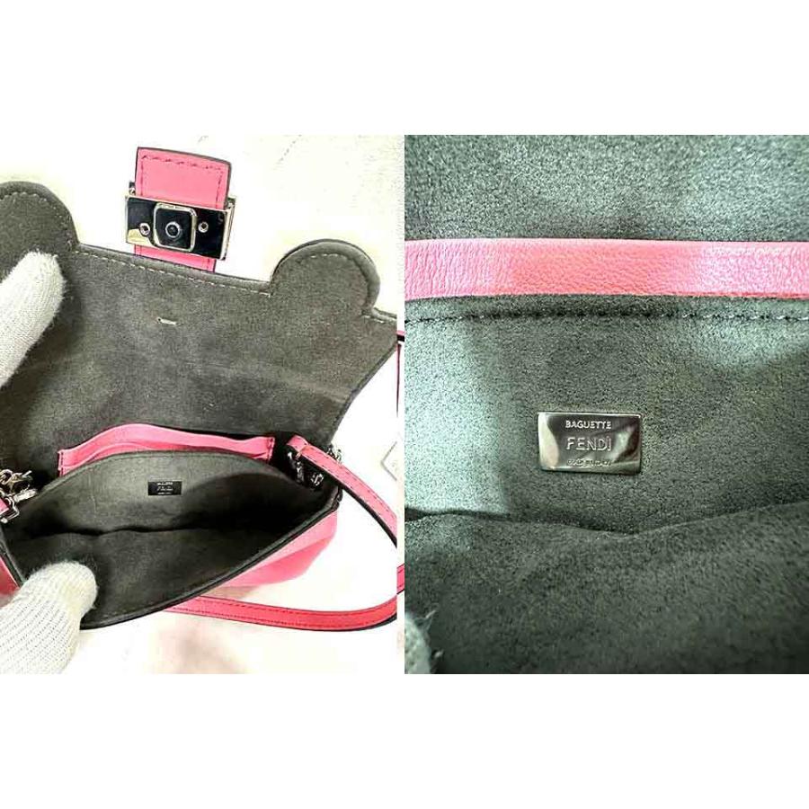 FENDI 【中古】 フェンディ マイクロバゲットモンスターバッグ 3WAY 