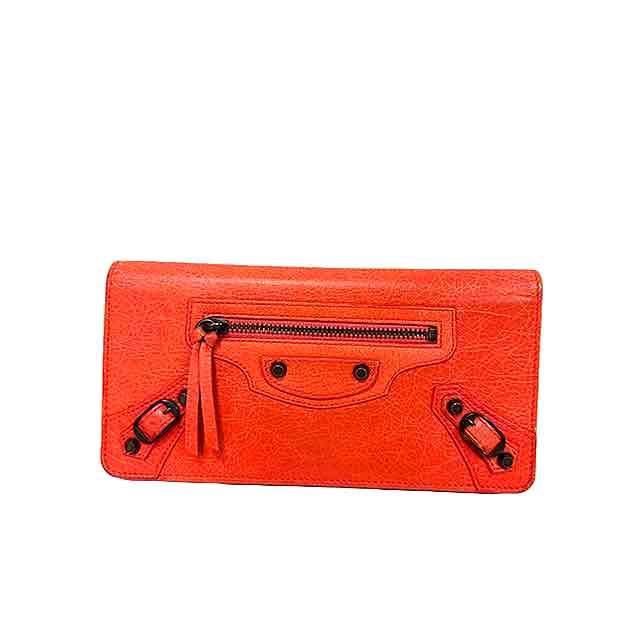 【新品未使用箱付き】BALENCIAGA バレンシアガ 長財布 オレンジ BALENCIAGA（バレンシアガ） 【中古】BALENCIAGA 小物 長財布 オレンジ