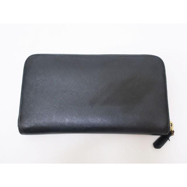 PRADA PRADAプラダ/ブランド小物/長財布/レザー/ブラック/1M0506