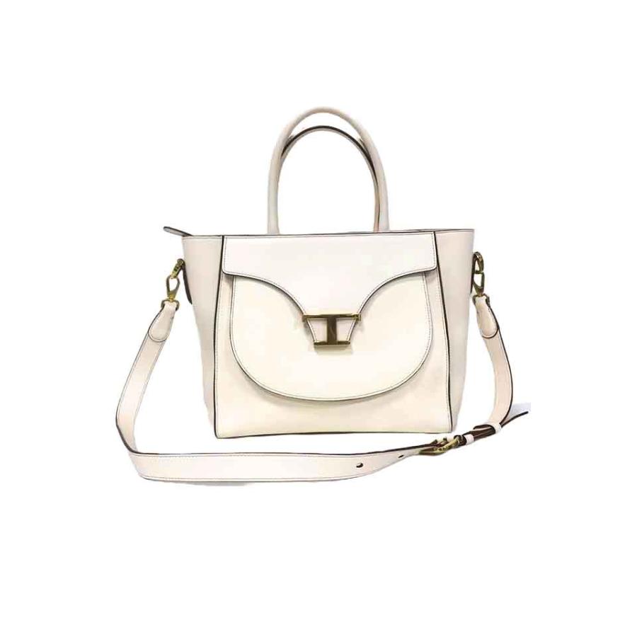 TOD'S 【中古】TOD'S トッズ バッグ レディース 2WAY Tタイムレス