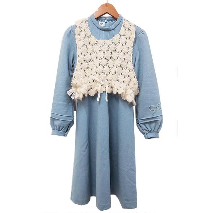 【中古】familiar ファミリア 子供服 女の子 ワンピース ベスト ウール 水色 150cm :k-0006-r13:リサイクルブティックABC - 通販 - Yahoo!ショッピング
