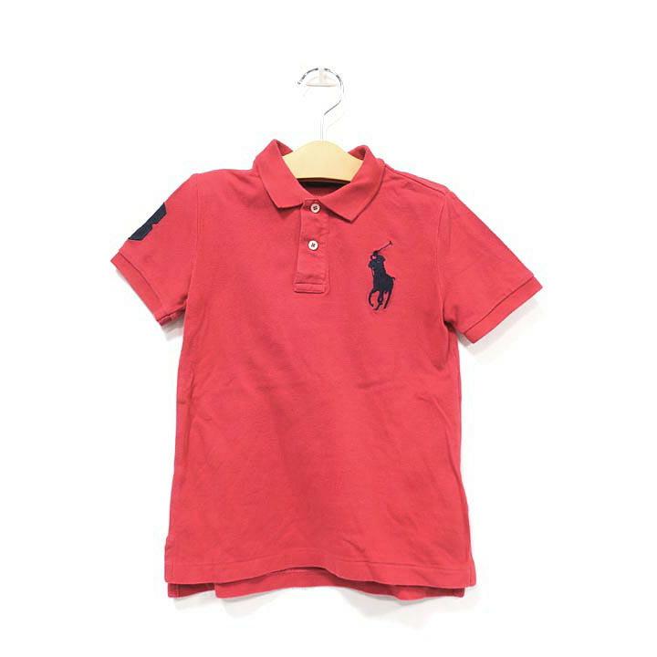 中古】RALPH LAUREN ラルフローレン 子供服 レッド ポロシャツ 半袖 