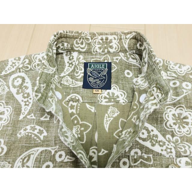 AIGLE/エーグル/子供服/キッズ/男の子/半袖シャツ/120cm/カーキ/メール 