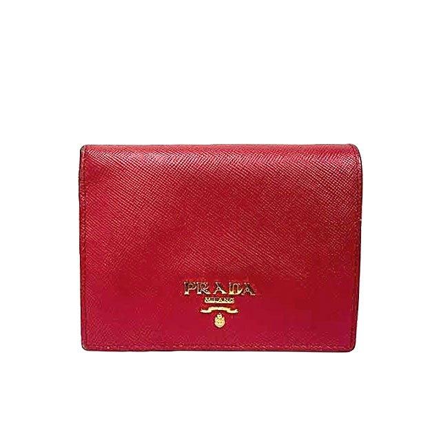 PRADA プラダ 二つ折り財布 ピンク 新品 未使用 PRADA プラダ 2つ折り財布 小銭入れ付き SAFFIANO METAL ピンク