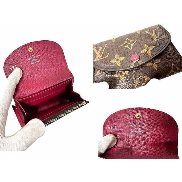 【中古】　LOUIS VUITTON ルイヴィトン 二つ折り財布 ポルトモネロザリ モノグラム　フューシャ　M62361｜re-abc｜03