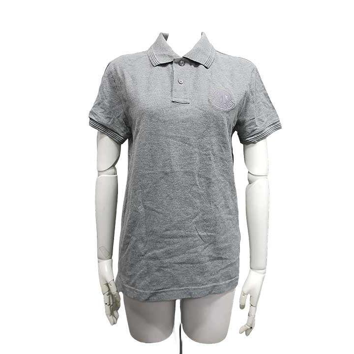 美品 MONCLER モンクレール ポロシャツ グレー Mサイズ MONCLER 【中古】MONCLER モンクレール トップス ポロシャツ