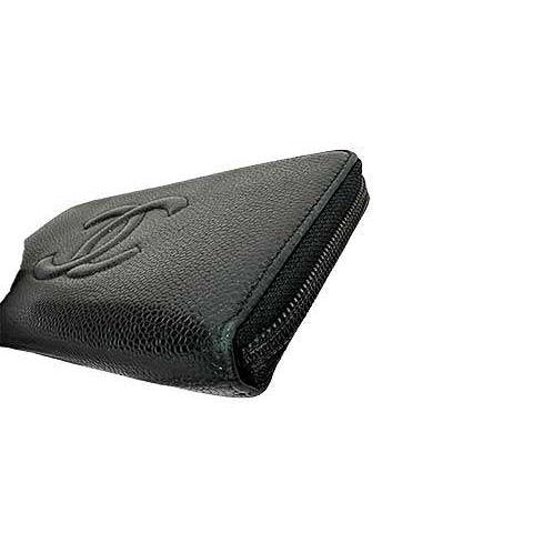 CHANEL 【中古】CHANEL シャネル 財布 キャビアスキン ココマーク