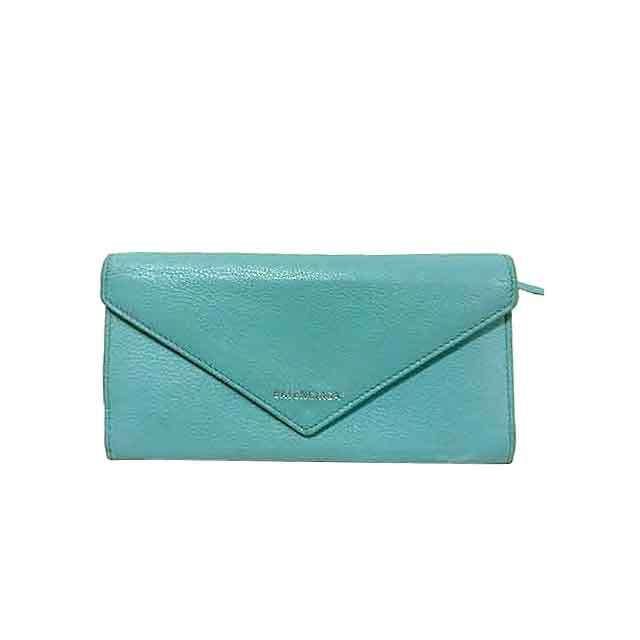 バレンシアガ BALENCIAGA ペーパー 二つ折り長財布 財布 レザー レディース グレー系 499207 【中古】 BALENCIAGA（バレンシアガ） 【中古】BALENCIAGA 小物 長財布 499207