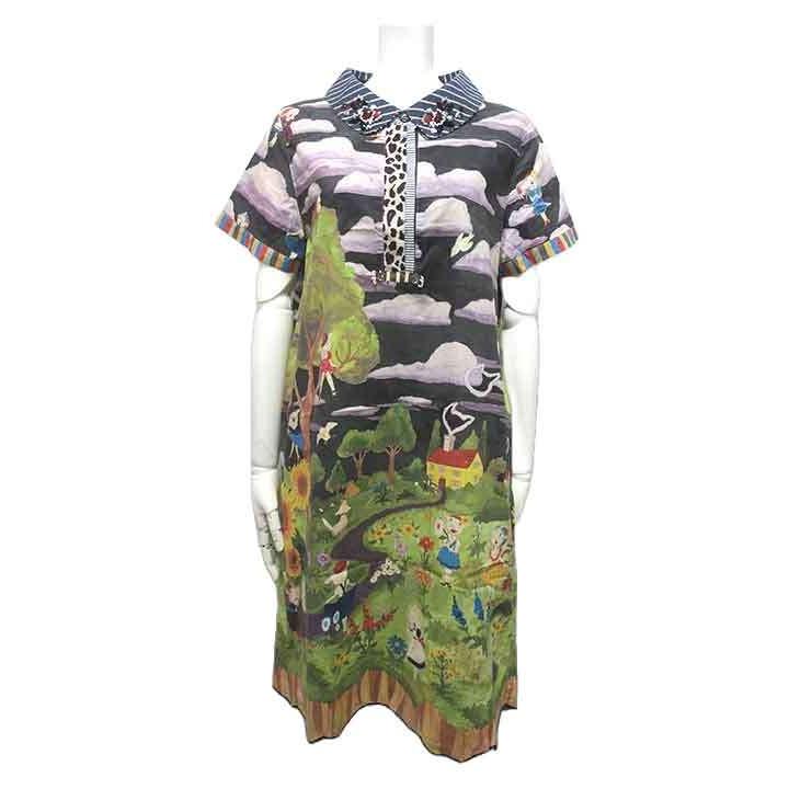 中古】ALBEROBELLO アルベロベロ ワンピース シャツワンピ マルチ  