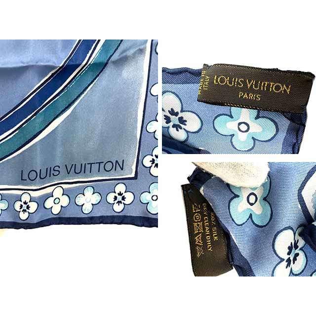 新品未使用LOUIS VUITTON 水色 シルク スカーフ 楽天市場】【中古】LOUIS VUITTON ルイヴィトン 小物 スカーフ