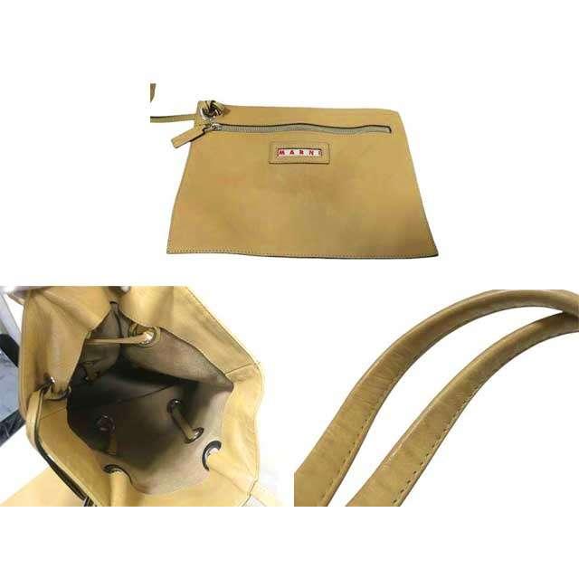 MARNI（マルニ） 【中古】MARNI バッグ ハンドバッグ レザー ベージュ
