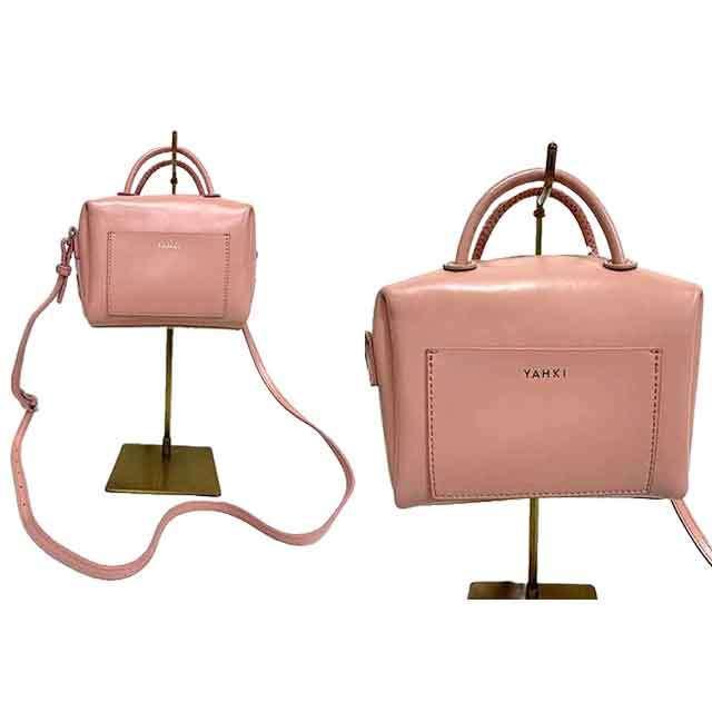未使用】【新古品】YAHKI ヤーキ ショルダーバッグ ピンク レザー 