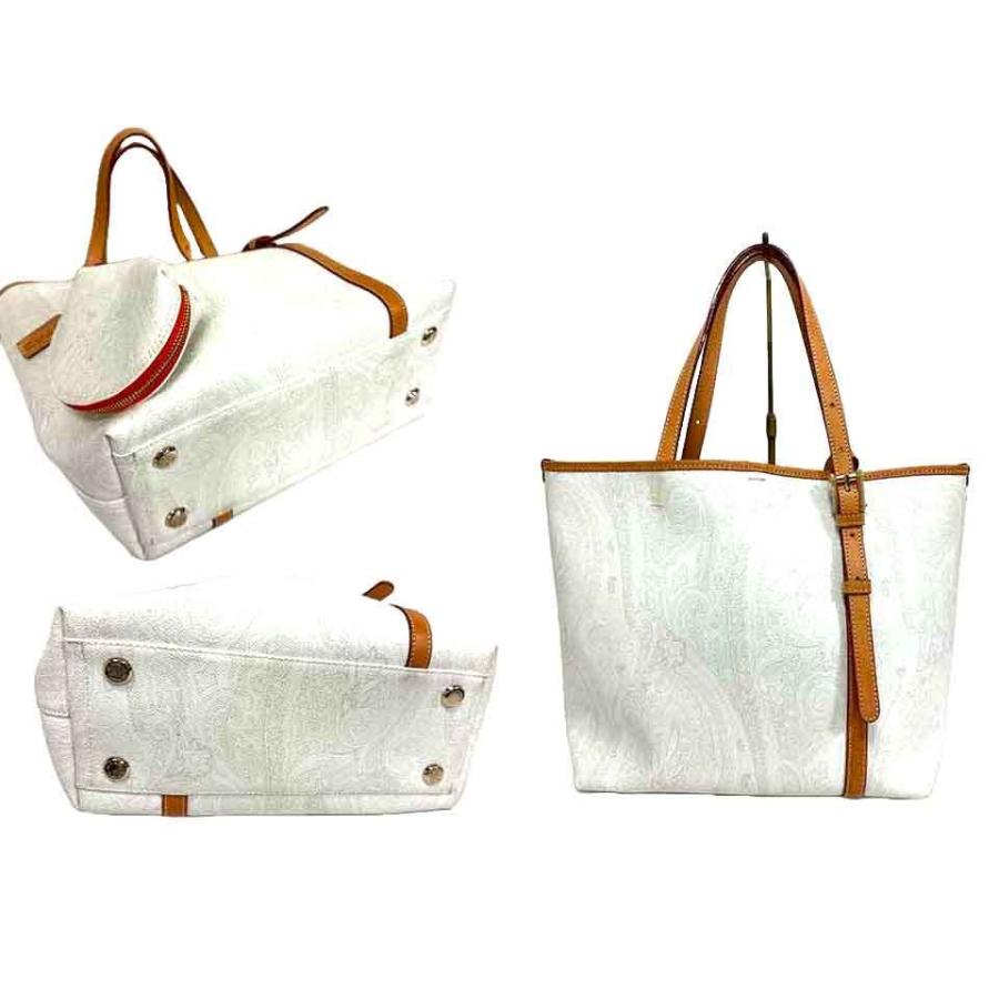 ETRO 【中古】ETRO エトロ ショルダーバッグ ホワイト系 PVC 塩化  