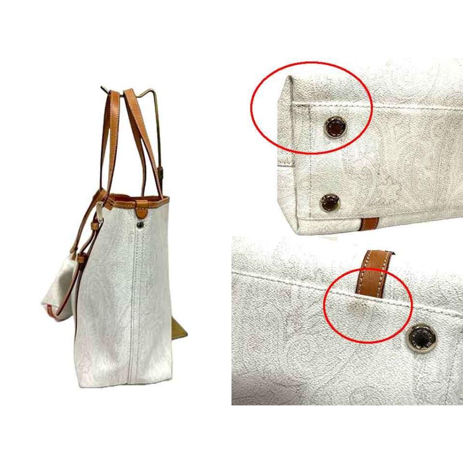 ETRO 【中古】ETRO エトロ ショルダーバッグ ホワイト系 PVC 塩化  