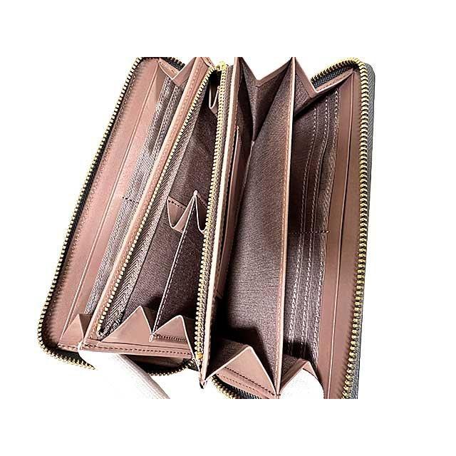 russet 長財布 ラウンドジップウォレット グレー ジップ モノグラム russet 【中古】【美品】russet ラシット 小物 財布 長財布