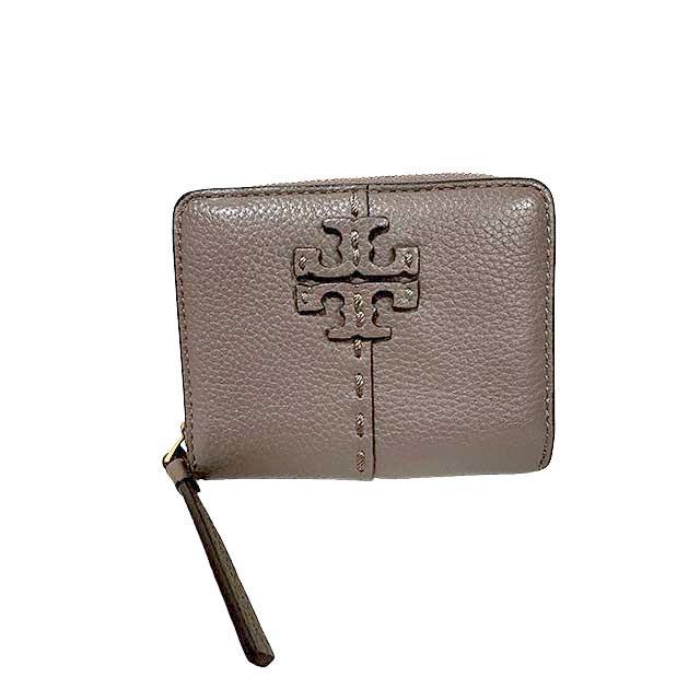 中古】TORY BURCH トリーバーチ 小物 財布 二つ折り ブラウン マック