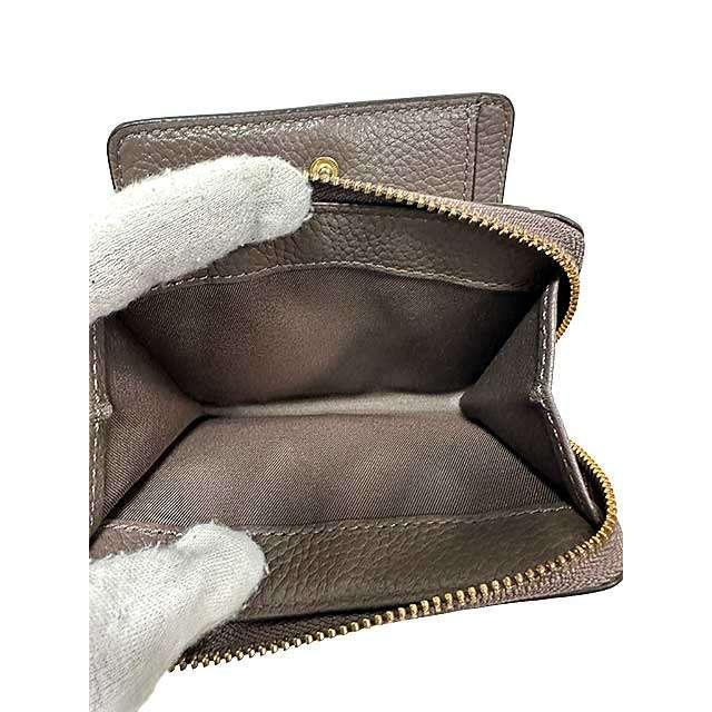 中古】TORY BURCH トリーバーチ 小物 財布 二つ折り ブラウン マック