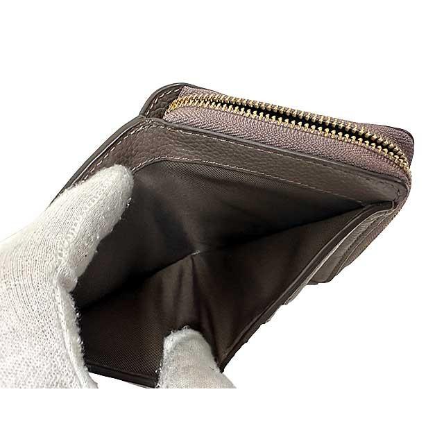 中古】TORY BURCH トリーバーチ 小物 財布 二つ折り ブラウン マック