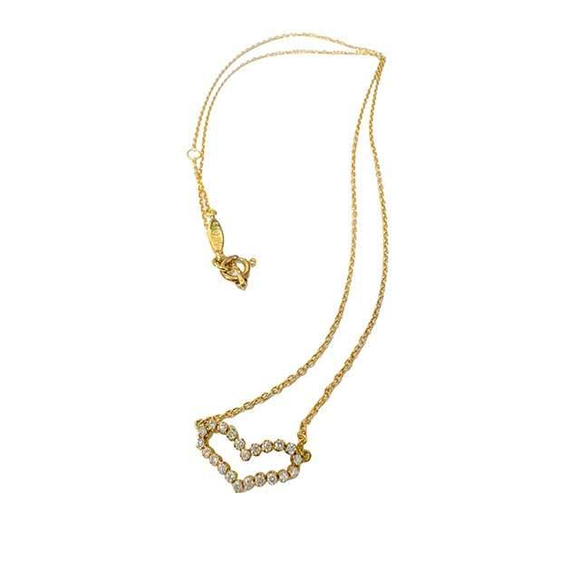 AHKAH 【中古】AHKAH アーカー ビリーブハート ネックレス 0.13