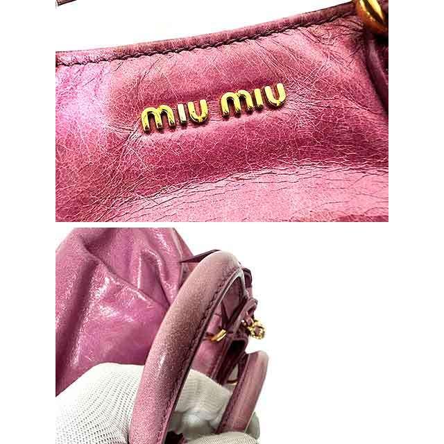良品 ミュウミュウ ハンドバッグ 2way サイドリボン レザー ピンク 楽天市場】【バッグ】Miu Miu ミュウ ミュウ ミュウミュウ