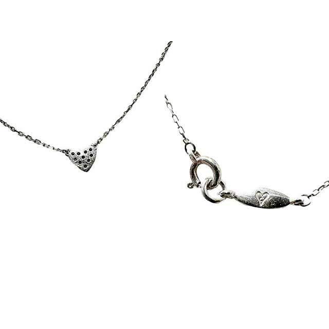 AHKAH 【中古】 AHKAH アーカー ハートパヴェ ネックレス 0.05CT