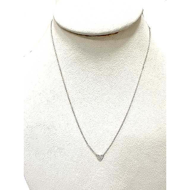 AHKAH 【中古】 AHKAH アーカー ハートパヴェ ネックレス 0.05CT