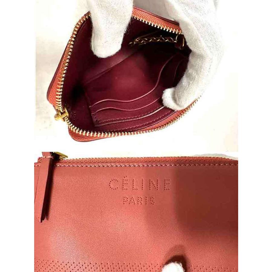 CELINE（セリーヌ） 【中古】CELINE 小銭財布 オレンジ系カラー