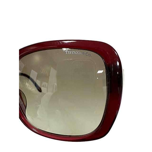 【中古】Tiffany&Co. ティファニー 小物 サングラス レディース 4110-B-F 8003/3C 57□17 140 ボルドー＿S25＿s-0169-r25 TIFFANY&Co.（ティファニー） 【中古】Tiffany&Co. 小物 サングラス