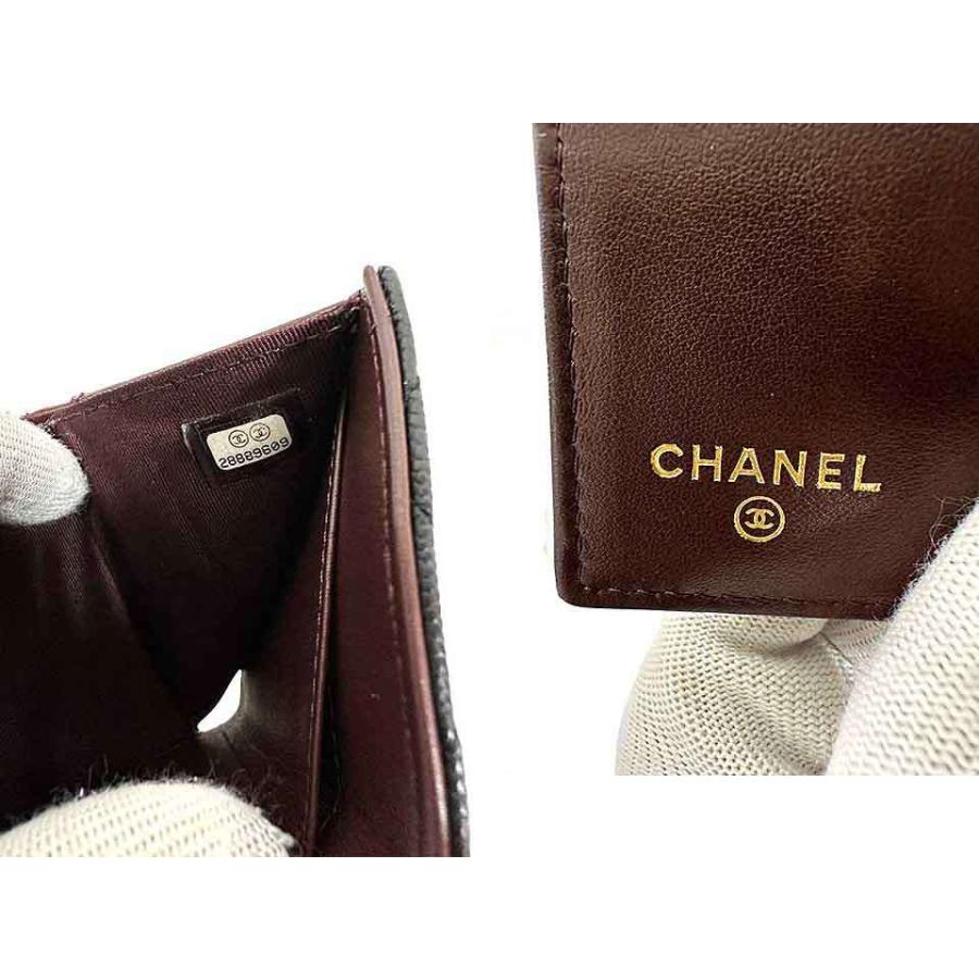 CHANEL 【中古】CHANEL シャネル 三つ折り財布 マトラッセ