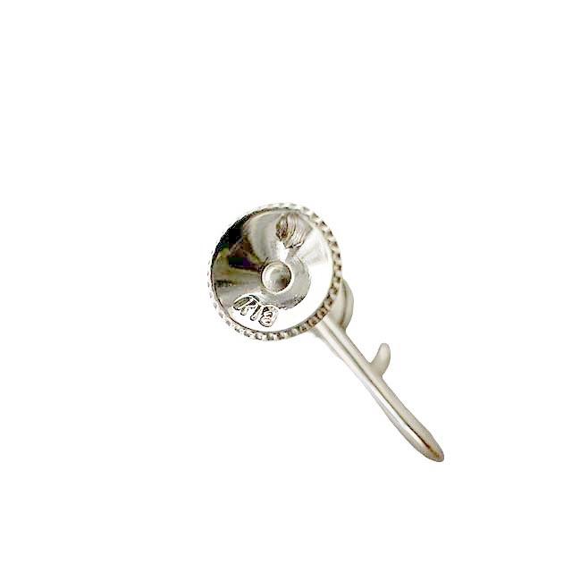【中古】K18 アクセサリー イヤリング パール 花モチーフ レディース パールサイズ8mm_3
