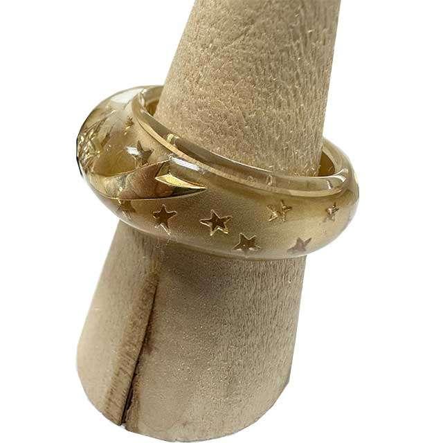 【中古】STAR JEWELRY スタージュエリー アクセサリー 指輪 リング K18 流れ星 ダイヤモンド アクリルリング 0.015ct | STAR JEWELRY | 02
