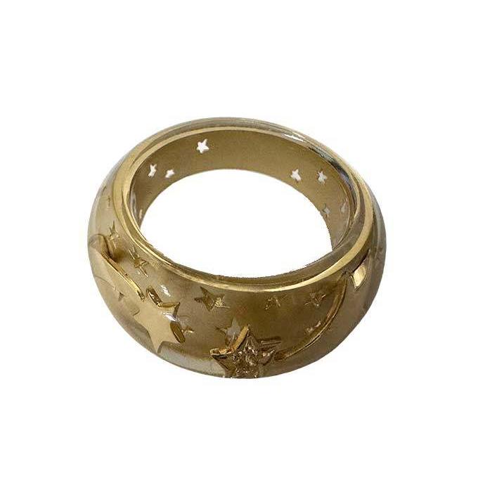 【中古】STAR JEWELRY スタージュエリー アクセサリー 指輪 リング K18 流れ星 ダイヤモンド アクリルリング 0.015ct | STAR JEWELRY | 07