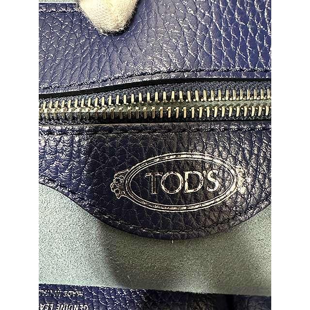中古】TOD'S トッズ トートバッグ ショルダーバッグ ネイビー レザー