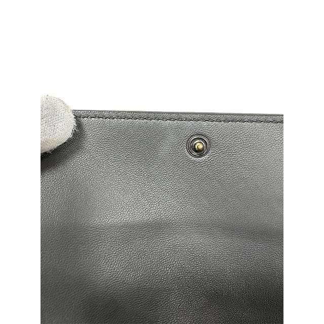 【中古】BOTTEGA VENETA ボッテガ・ヴェネタ 二折長財布 イントレチャートラムレザー チャコールグレー＿S10＿s-0213-r10 中古】BOTTEGA VENETA ボッテガ・ヴェネタ 二折長財布 イントレ