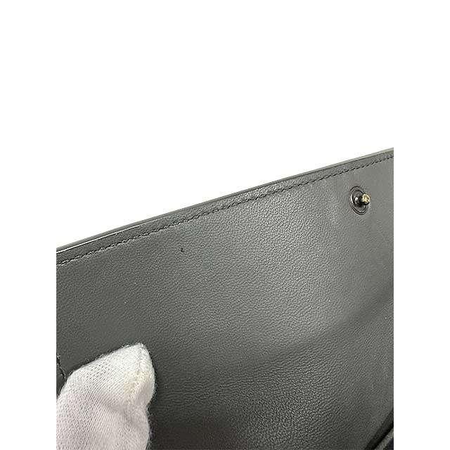 【中古】BOTTEGA VENETA ボッテガ・ヴェネタ 二折長財布 イントレチャートラムレザー チャコールグレー＿S10＿s-0213-r10 中古】BOTTEGA VENETA ボッテガ・ヴェネタ 二折長財布 イントレ