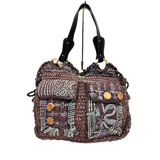 ビーズ刺繍 大きめトートバッグjamin puech