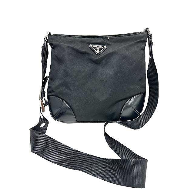 PRADA ブラック ナイロン ショルダーバッグ BT0332 楽天市場】プラダ BT0332 ロゴプレート ショルダーバッグ