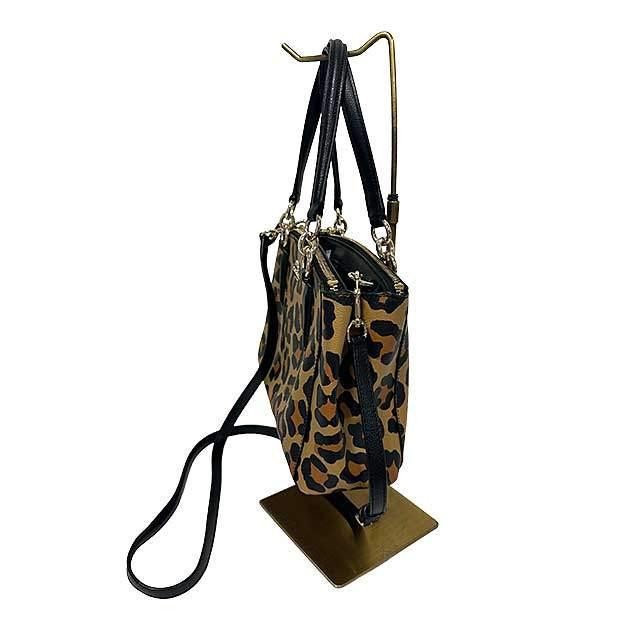 T1665 コーチ COACH ハンドバッグ レザー ヒョウ柄 COACH（コーチ） 【中古】COACH ハンドバッグ 2WAY ショルダーバッグ