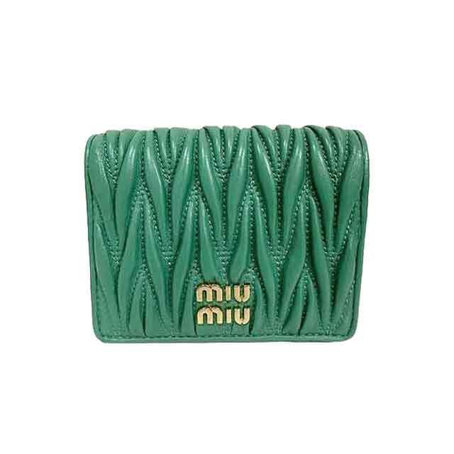 miu 【未使用】【新古品】miumiu ミュウミュウ 財布 ギャザー 5MV204 