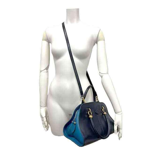 TOD'S 【中古】TOD'S トッズ バッグ 2WAYバッグ レディース ネイビー