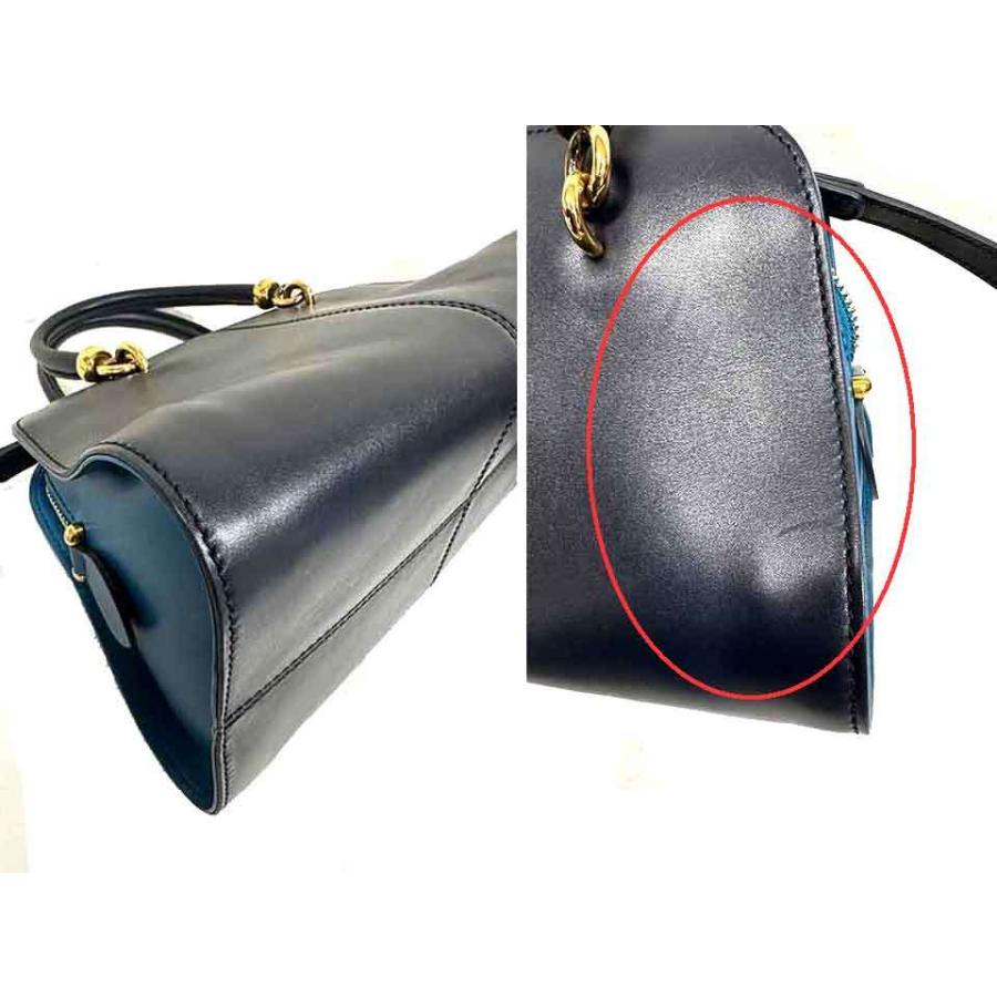 TOD'S 【中古】TOD'S トッズ バッグ 2WAYバッグ レディース ネイビー