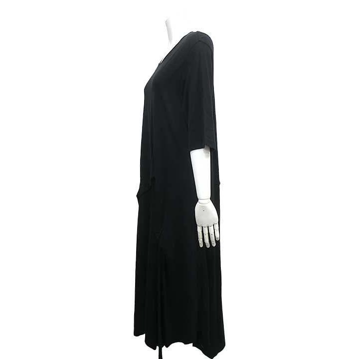 極美品 センソユニコ芽風 サークルドットチュニックワンピース 38 ブラック 極美品 センソユニコ芽風 サークルドットチュニックワンピース