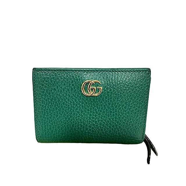 GUCCI（グッチ） 【中古】GUCCI GGマーモント二つ折り財布 772738