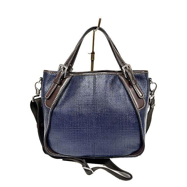 TODS G-line Piccola レザー ネイビー ハンドバッグ 美品 TOD'S 【中古】TOD'S トッズ ハンドバッグ ネイビー Tod's 'New