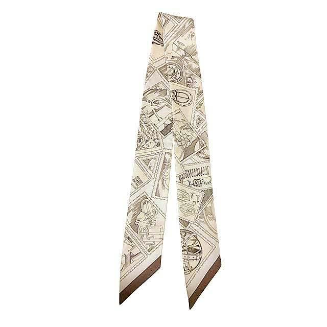 中古】HERMES エルメス Twilly Le Philateliste du Faubourg Parchemin