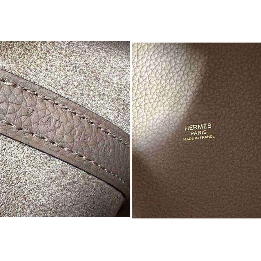 中古】 HERMES エルメス ピコタンロックPM エトゥープ ベージュ