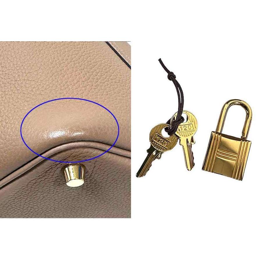 中古】 HERMES エルメス ピコタンロックPM エトゥープ ベージュ