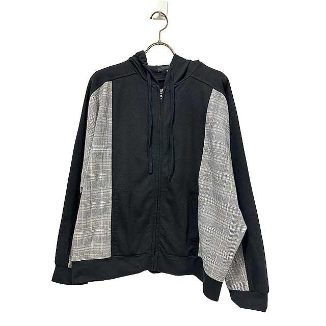 【中古】ATSURO TAYAMA アツロウタヤマ トップス レディース パーカー ブラック×グレー グレンチェック EUR36＿S11＿s-0339-r11 ATSURO TAYAMA（アツロウタヤマ） 【中古】ATSURO TAYAMA トップス